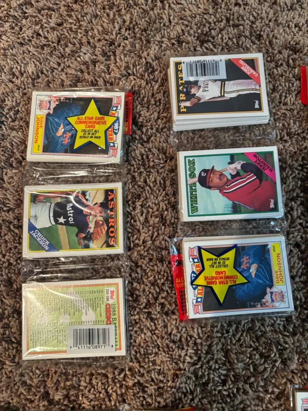 (8) 1988 Topps Rack Packs- 42 cards per pack unopened - Picture 3 of 11